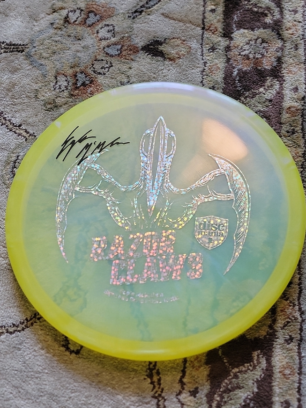NEW Discmania Razor Claw 3 Disc Approach Meta Chameleon Yellow 170G Double Stamp